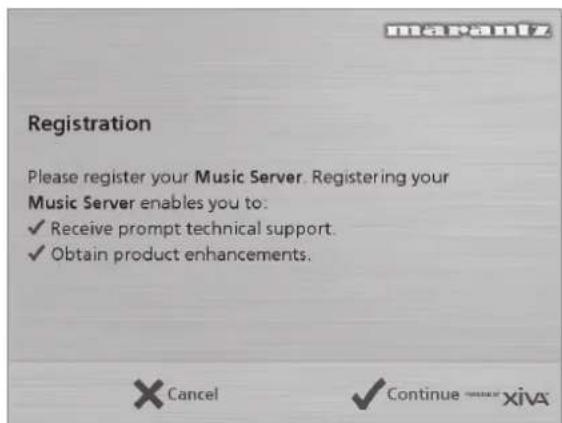 MARANTZ DH9300 - To register your Music Server - 2