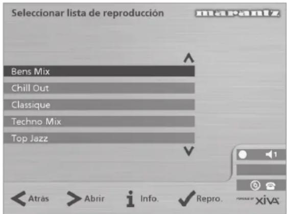 MARANTZ DH9300 - Para examinar la fonoteca por listas de reproducción - 1