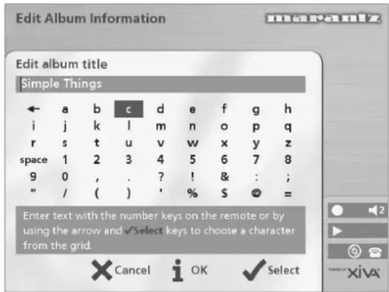 MARANTZ DH9300 - To select letters from a grid - 1