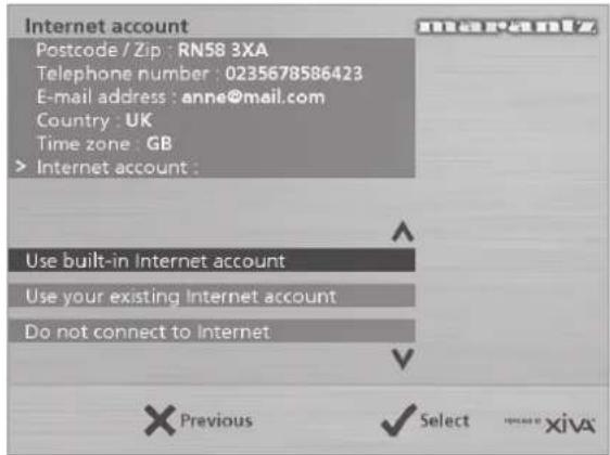 MARANTZ DH9300 - To connect your Music Server to an Internet Account - 1