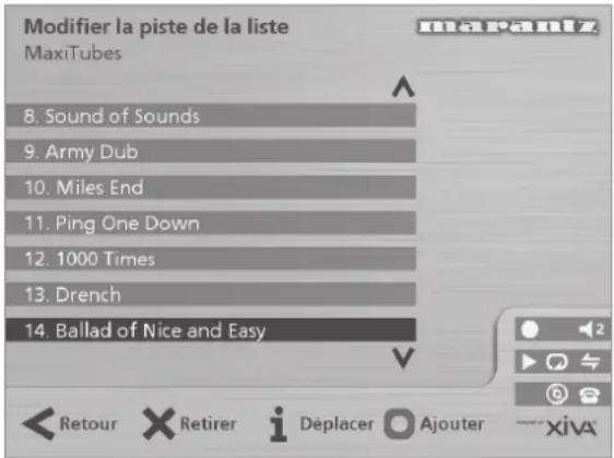 MARANTZ DH9300 - Pour créer une liste de lecture - 5