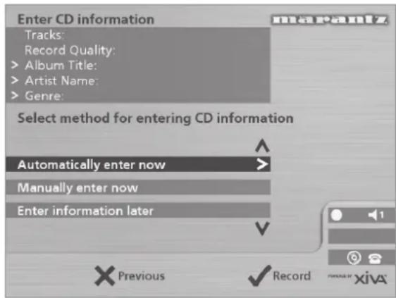 MARANTZ DH9300 - CD information - 1