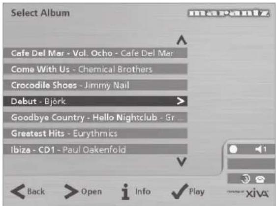 MARANTZ DH9300 - USING THE MUSIC SERVER ACTION KEYS - 2