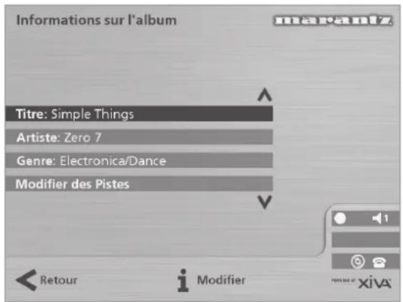 MARANTZ DH9300 - Pour modifier le nom d'un élément - 1