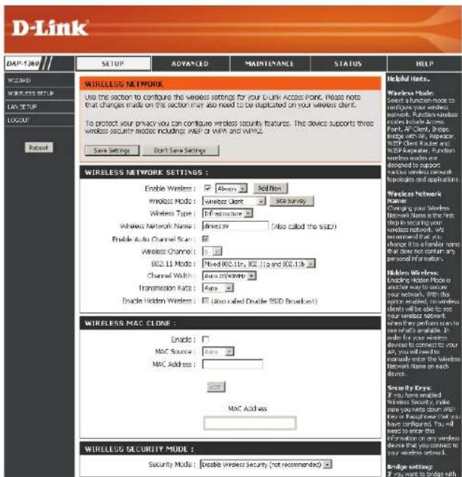 D-LINK DAP-1360 - Wireless Client Mode - 1