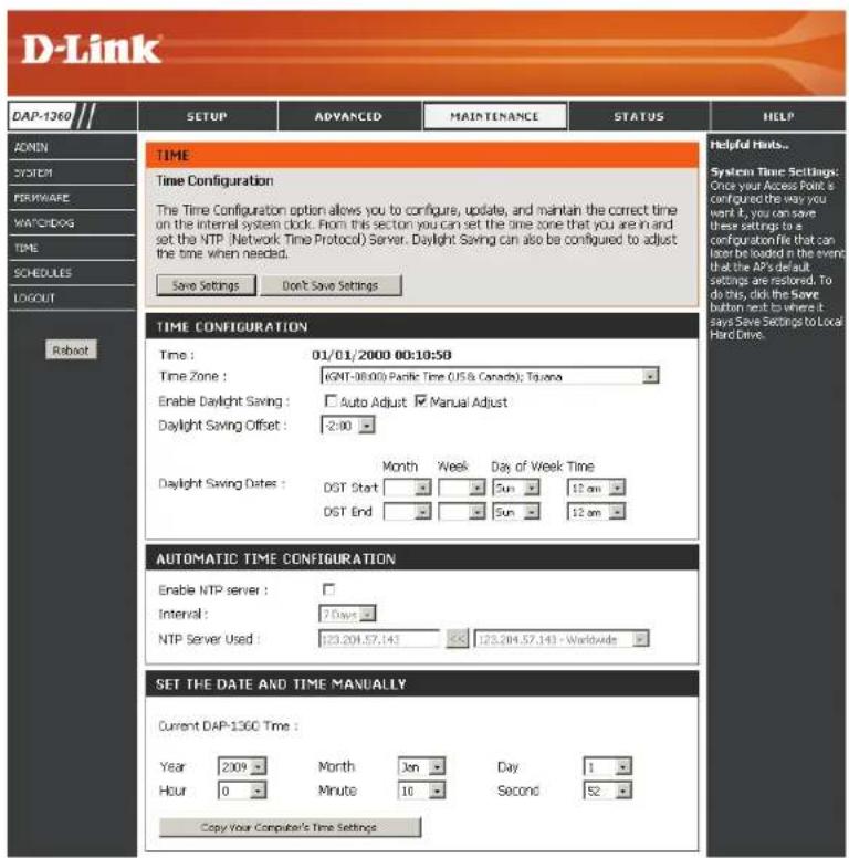 D-LINK DAP-1360 - Time - 1