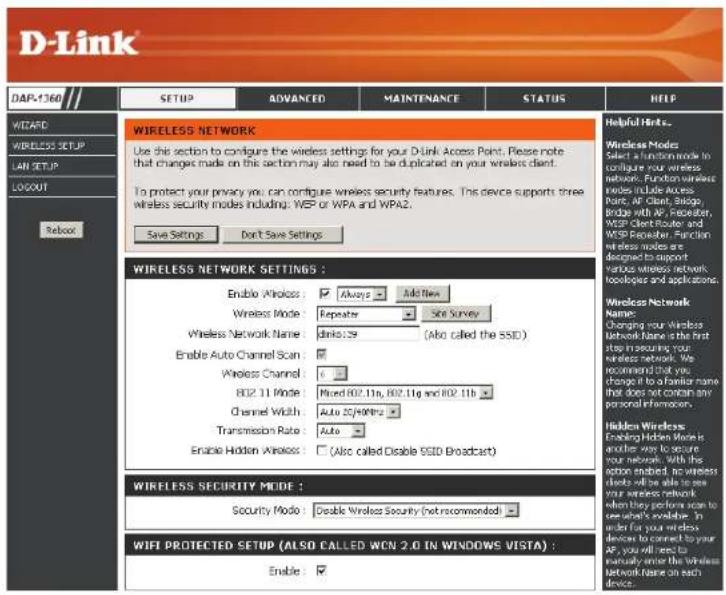 D-LINK DAP-1360 - Repeater Mode - 1