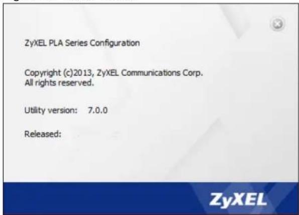 ZYXEL PLA5215 - About Screen - 1