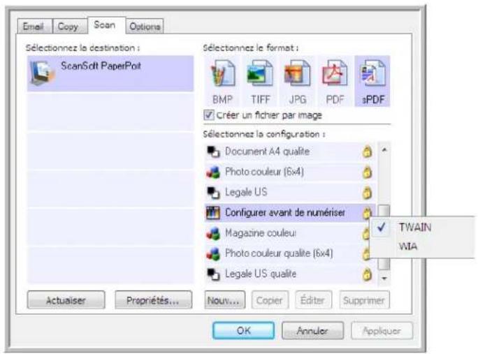 XEROX DocuMate 515 - Ouverture de l'interface TWAIN à partir de One Touch - 1