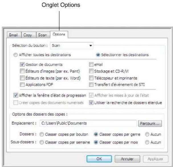 XEROX DocuMate 515 - Pour sélectionner les options : - 1