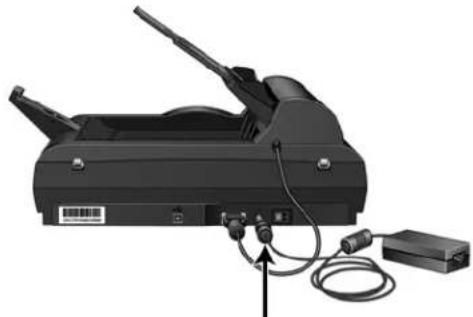 XEROX DocuMate 515 - Etape 3 : Connexion du bloc d'alimentation - 1