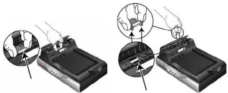 XEROX DocuMate 515 - Pour remplacer le bloc du tampon de l'AAD : - 1