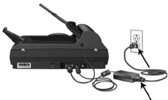 XEROX DocuMate 515 - Etape 3 : Connexion du bloc d'alimentation - 2