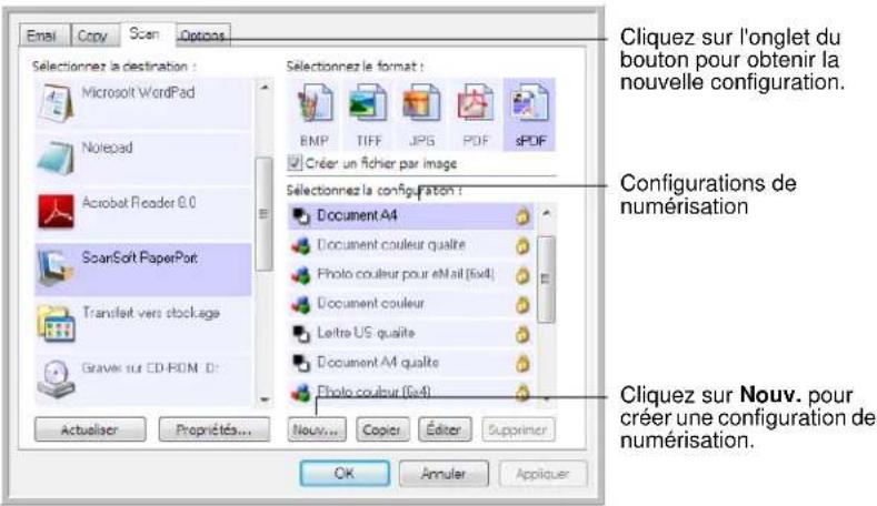 XEROX DocuMate 515 - Création d'une configuration de numérisation - 1