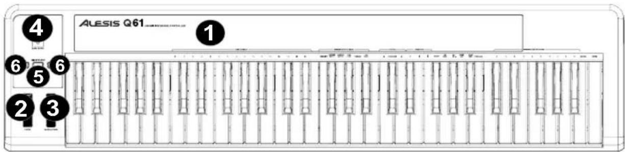 ALESIS Q61 - PANORAMICA PANNELLO SUPERIORE - 1