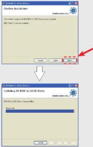 DENON MC3000 - A screen for verifying the folder in which the ASIO driver is to be installed appears. - 3