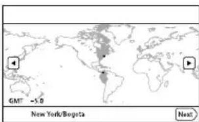 SONY HDR-PJ530 ET - Select the desired geographical area with < / > en touch [Next]. - 1
