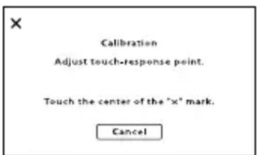SONY HDR-PJ530 ET - On adjustment of the touch panel ([Calibration]) - 1