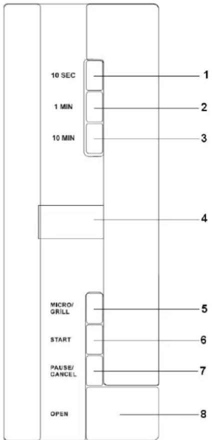 GORENJE GMO20DGE - BANDEAU DE COMMANDES ÉLECTRONIQUES - 1