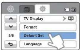 TV Display Format 5/6 Default Set Language