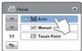 Focus Auto Manual 1/1 Touch Point