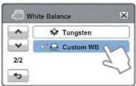 White Balance Tungsten Custom WB 2/2