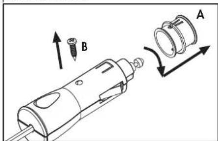 SILVERCREST SMK 15 A1 - Remplacement du fusible du câble d'alimentation voiture - 1