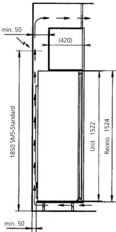V-ZUG Royal - Fitted refrigerator Recess SMS 12/6 (1524 mm) - 2