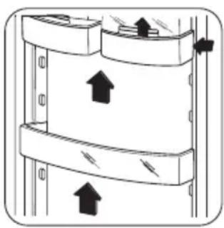 ZANKER KBA23001SK - Positioning the door shelves - 1