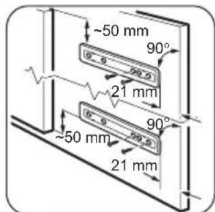 ~50 mm 90° (5 - 5) 90.2 21 mm 90° (5 - 5) 90.2 21 mm ~50 mm