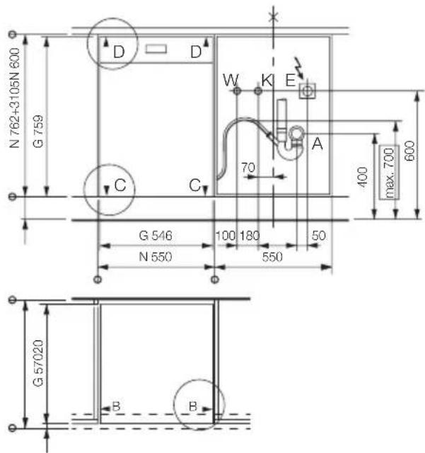 Schulthess Perla SG 55i - Tuyau de vidange - 1