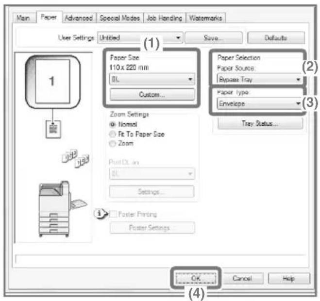 SHARP MX-B380P - Select settings in the printer driver. - 1