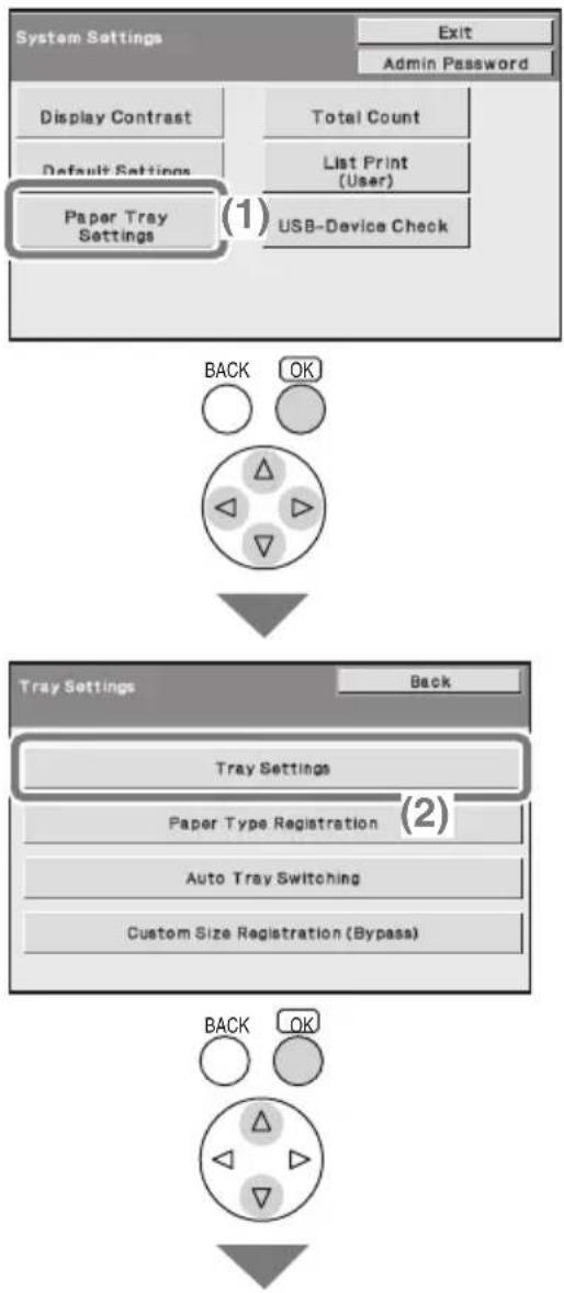 SHARP MX-B380P - Changing the tray settings - 2