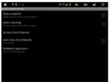 Data enabled Data valid for the 2000s - 2005s Data readmeng Access Point Names Use only 255 networks Network operators