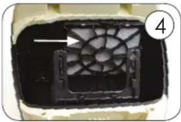 DOMO DO7264S - Replacing the dust bag and cleaning the motor filter - 2