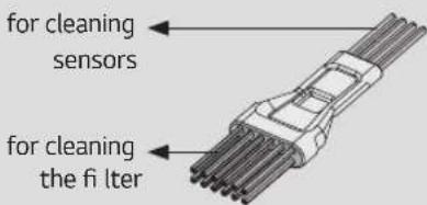 for cleaning sensors for cleaning the fi lter