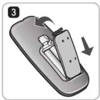 LG VPARQUET - Loading the remote controller battery - 3