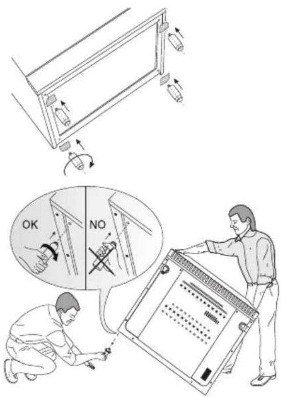 Pelgrim NF940BRVSA - Fitting the adjustable feet - 1