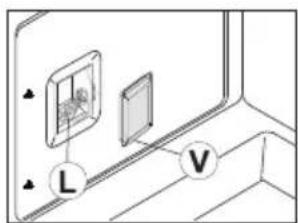 Pelgrim NF941RVSA - Replacing the oven lamp - 1