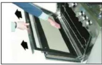 Pelgrim NF942RVSA - Removing the oven door - 1
