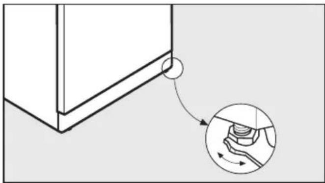 MIELE F 12010 S - Aligning the appliance - 1