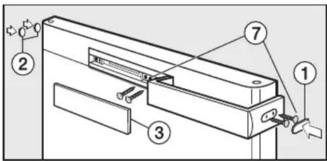 MIELE F 12010 S - Changing over the door handle - 3