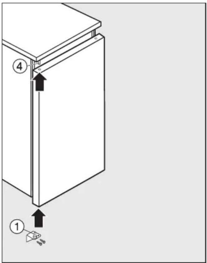 MIELE F 12010 S - Changing the door hinging - 2