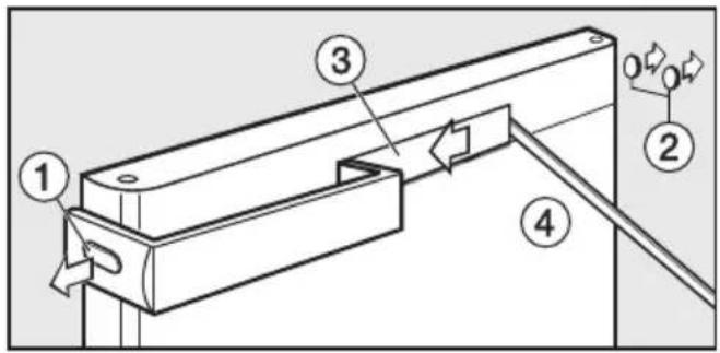 MIELE FN 12020 S - Changement des poignées de la porte - 1
