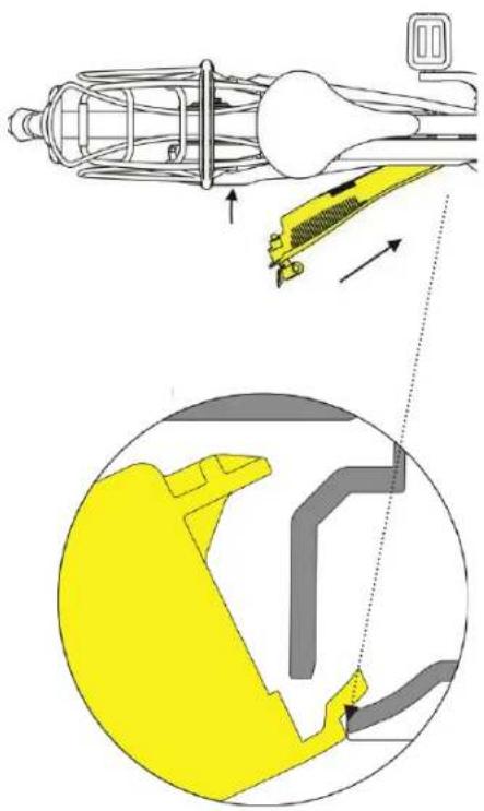 Batavus Marcato E-go - Inserting the battery pack - 1