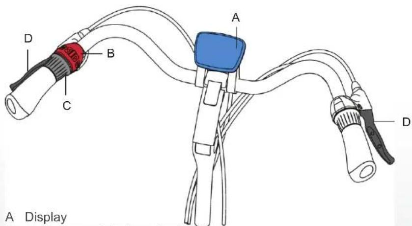 Batavus Marcato E-go - Bedienung am Lenker - 1