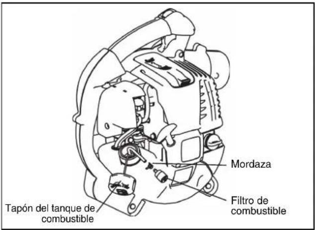 DOLMAR PB252.4V - Limpieza del filtro de combustible - 1