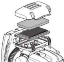 HUSQVARNA 570BTS - Čištění vzduchového filtru - 2