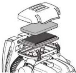 HUSQVARNA 570BTS - Cleaning the air filter - 2