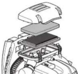 HUSQVARNA 580BTS - Hava filtresinin temizlenmesi - 2